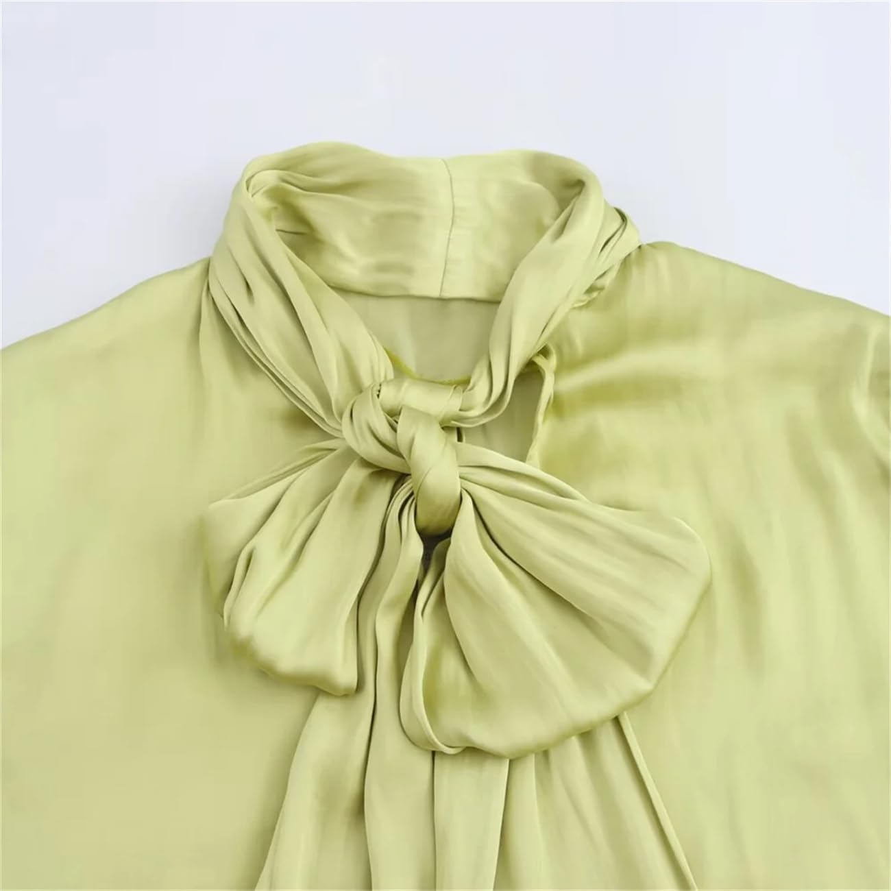 Chemise décontractée à manches longues pour femme avec nœud