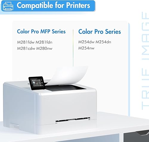 Miniatura 2 de TRUE IMAGE Cartucho de tóner de repuesto compatible para HP 202X CF500X CF500A 202A Color Laserjet Pro MFP M281fdw M281cdw M254dw M281fdn 281fdw