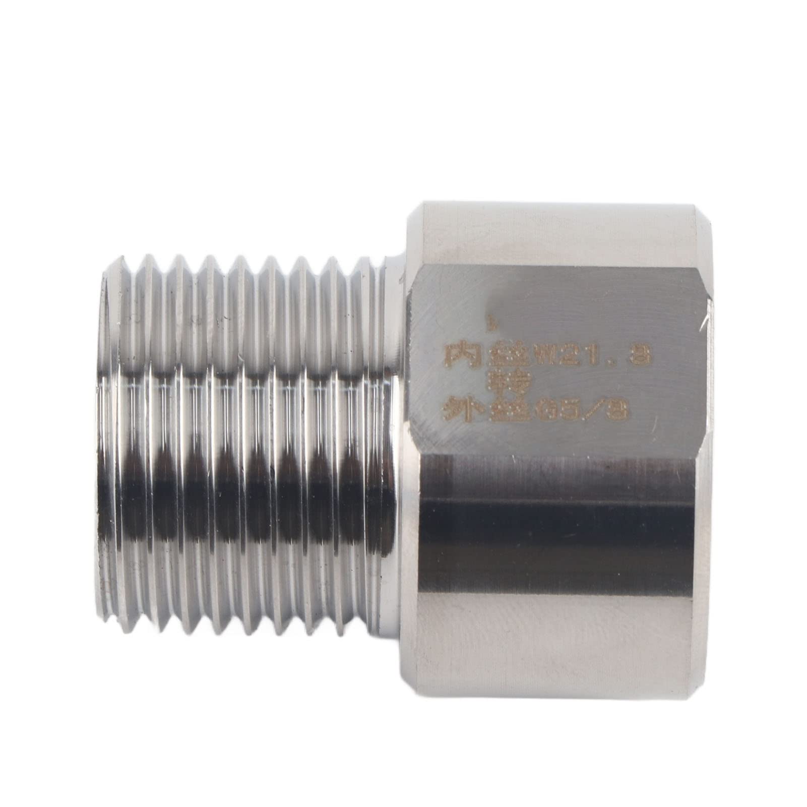 Aluminiowy zawór adaptera cylindra CO2 W21,8 do G5/8 do konwersji imperialnej, kompatybilny regulator CO2 do systemów napojów, piwowarstwa domowego i zastosowań gazowych (W21.8 do G5/8)