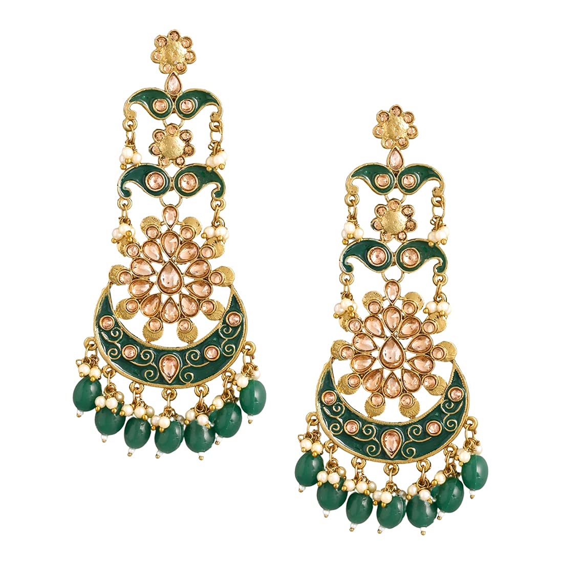 See full amazon price history chart for Yellow Chimes Danglers Earrings for Women Gold Plated Green Meenakari Traditional Kundan Floral Long Chandbali Earrings for Women and Girls Yellow Chimes Danglers Earrings for Women Gold Plated Green Meenakari Traditional Kundan Floral Long Chandbali Earrings for Women and Girls (B0949GX1PT) Amazon Price History, Amazon Price Tracker