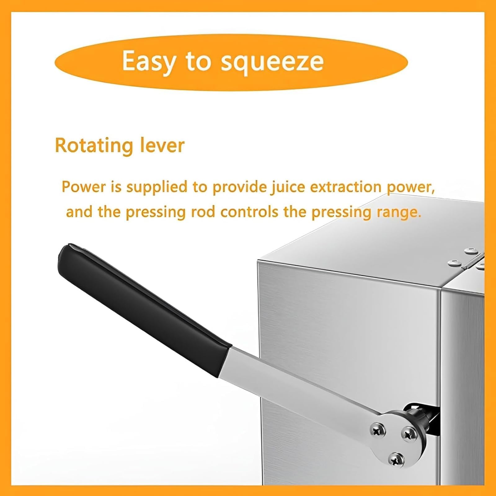 Presse-agrumes électrique en acier inoxydable avec séparation de la pulpe, jus rapide en 3 secondes pour oranges, citrons, citron vert, pamplemousse, usage commercial
