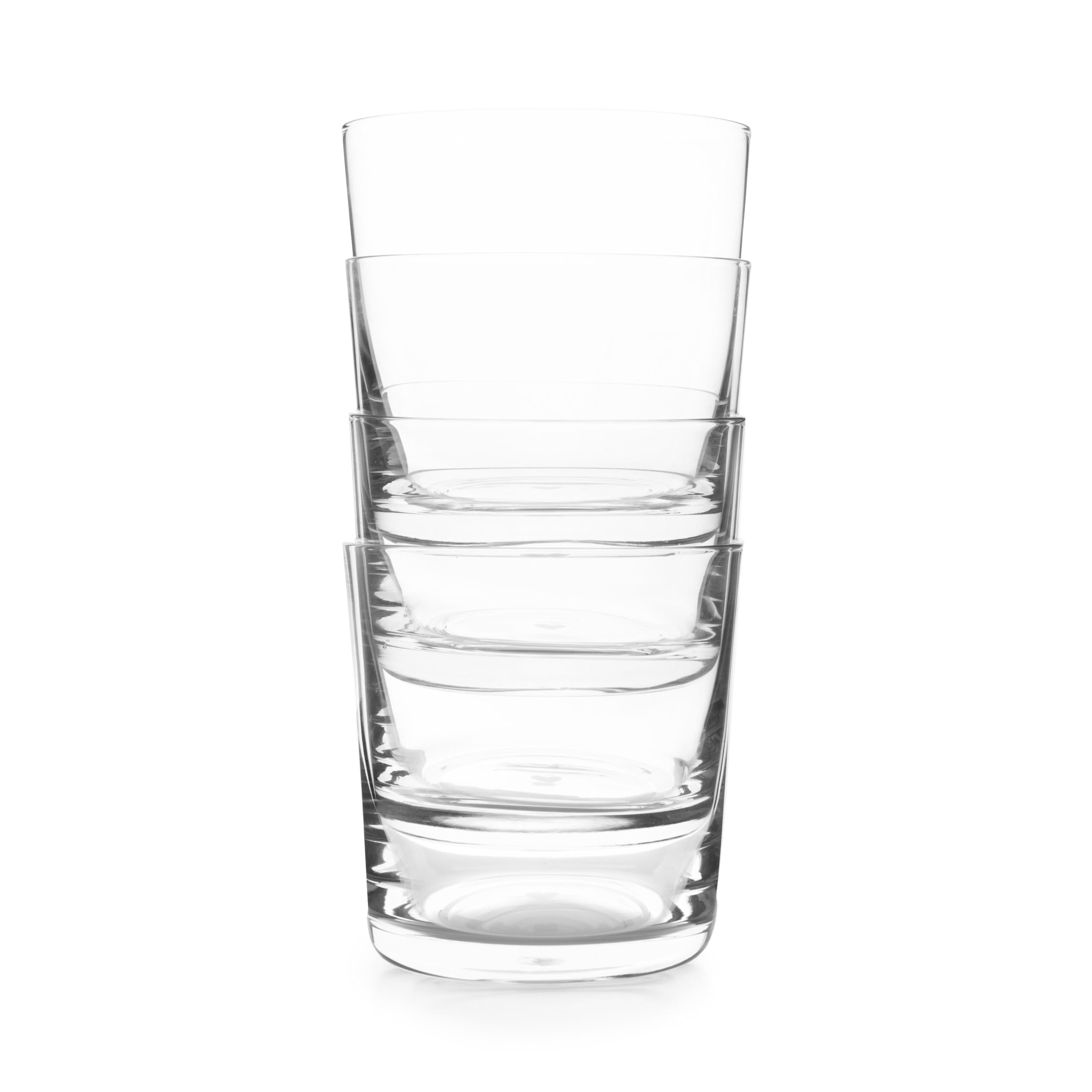 Jamie Oliver Big Love Top Tumbler, Set mit 4 transparenten Trinkgläsern, ideales Trinkgeschirr für Wasser, Saft oder Cocktails, spülmaschinenfest, in Geschenkbox