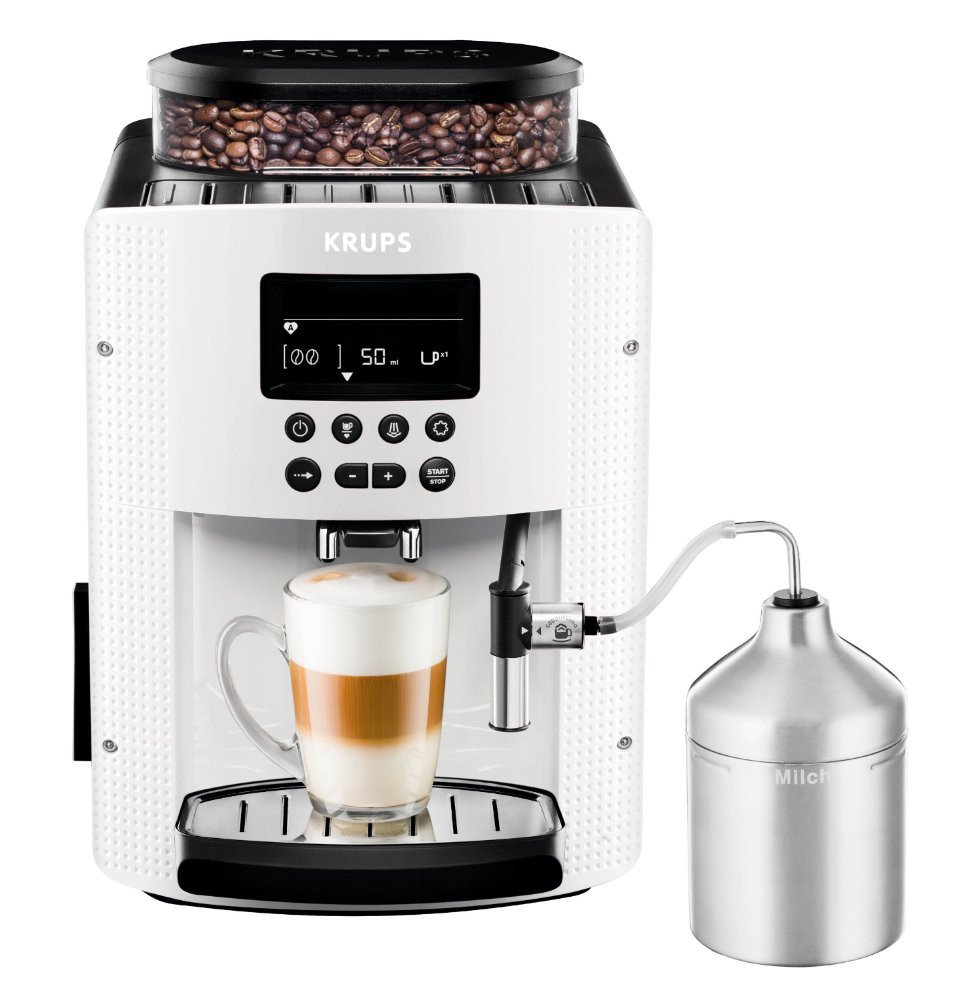Krups Machine à café automatique 1,8 l, 15 bar, écran LC, système AutoCappuccino weiß