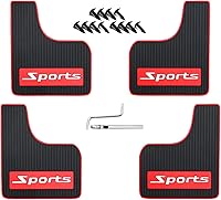 Vista 10 de KEYOOG 4 unidades de tamaño mini universal para automóvil, protector contra salpicaduras, apto para sedán, hatchbacks, protector de lodo suave