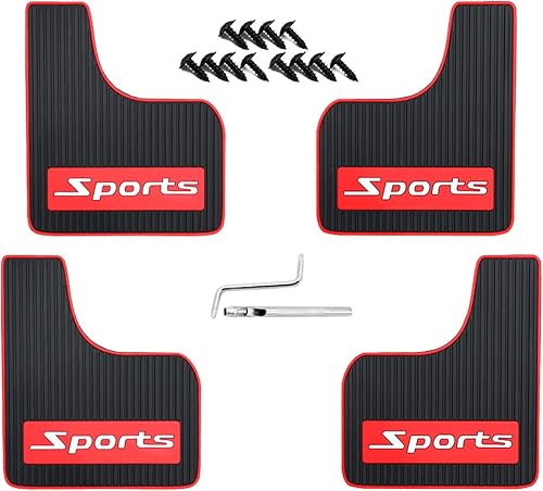 KEYOOG 4 unidades de tamaño mini universal para automóvil, protector contra salpicaduras, apto para sedán, hatchbacks, protector de lodo suave