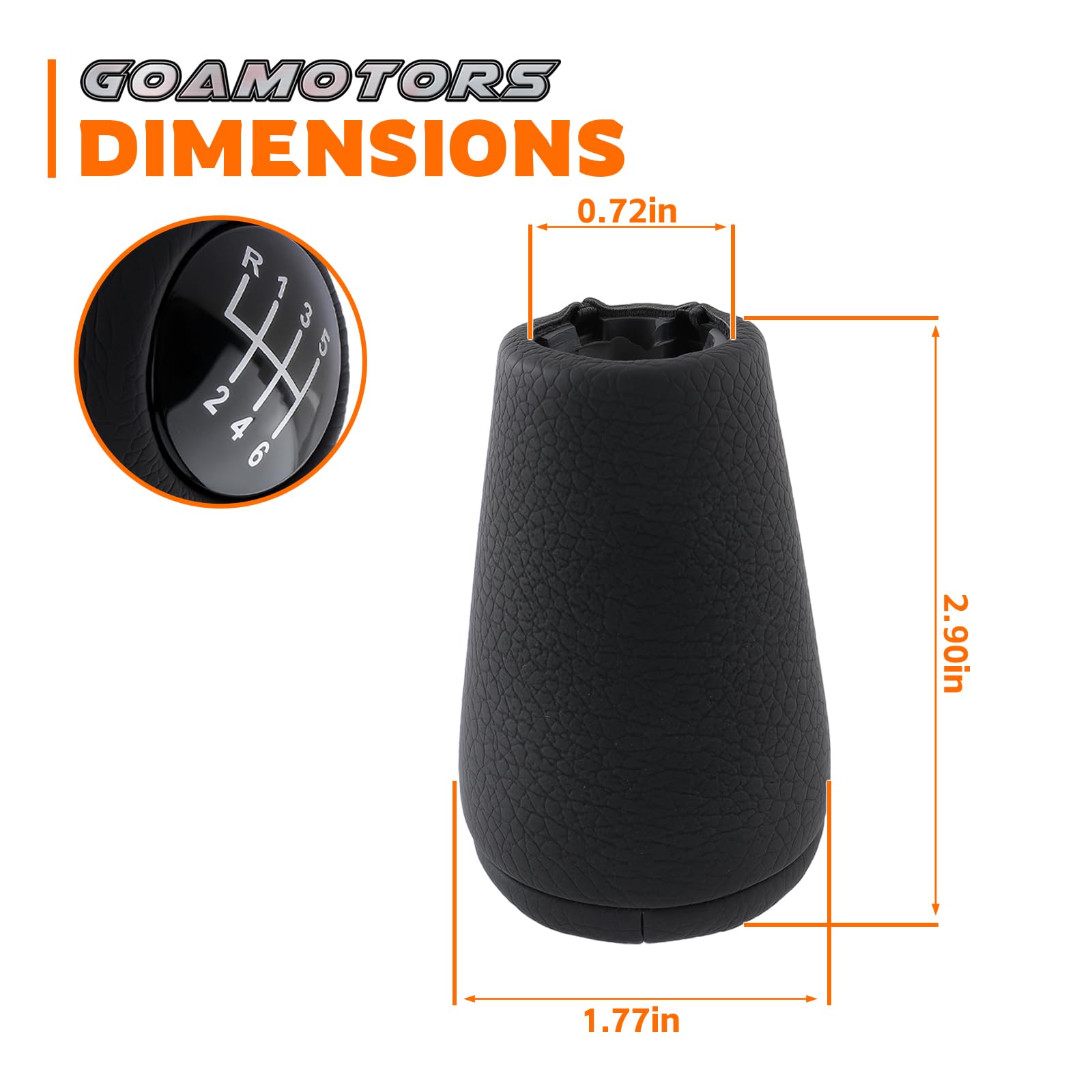 Amazon.com: GoaMotors 6 Speed Manual Transmission Shift Knob for