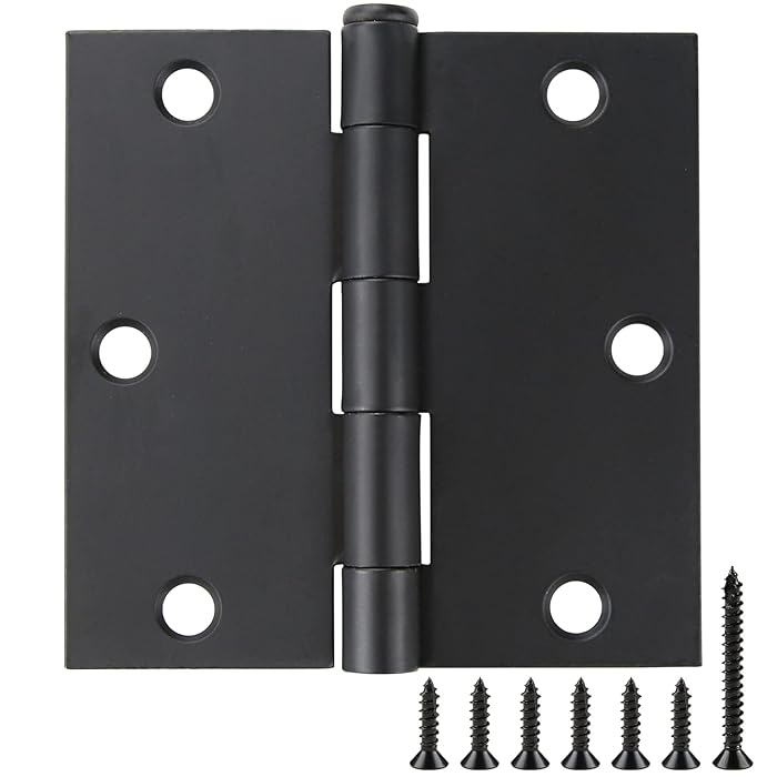 Buy 30 Pack Black Door Hinges 3.5 inch Square Corner Matte Black Hinges