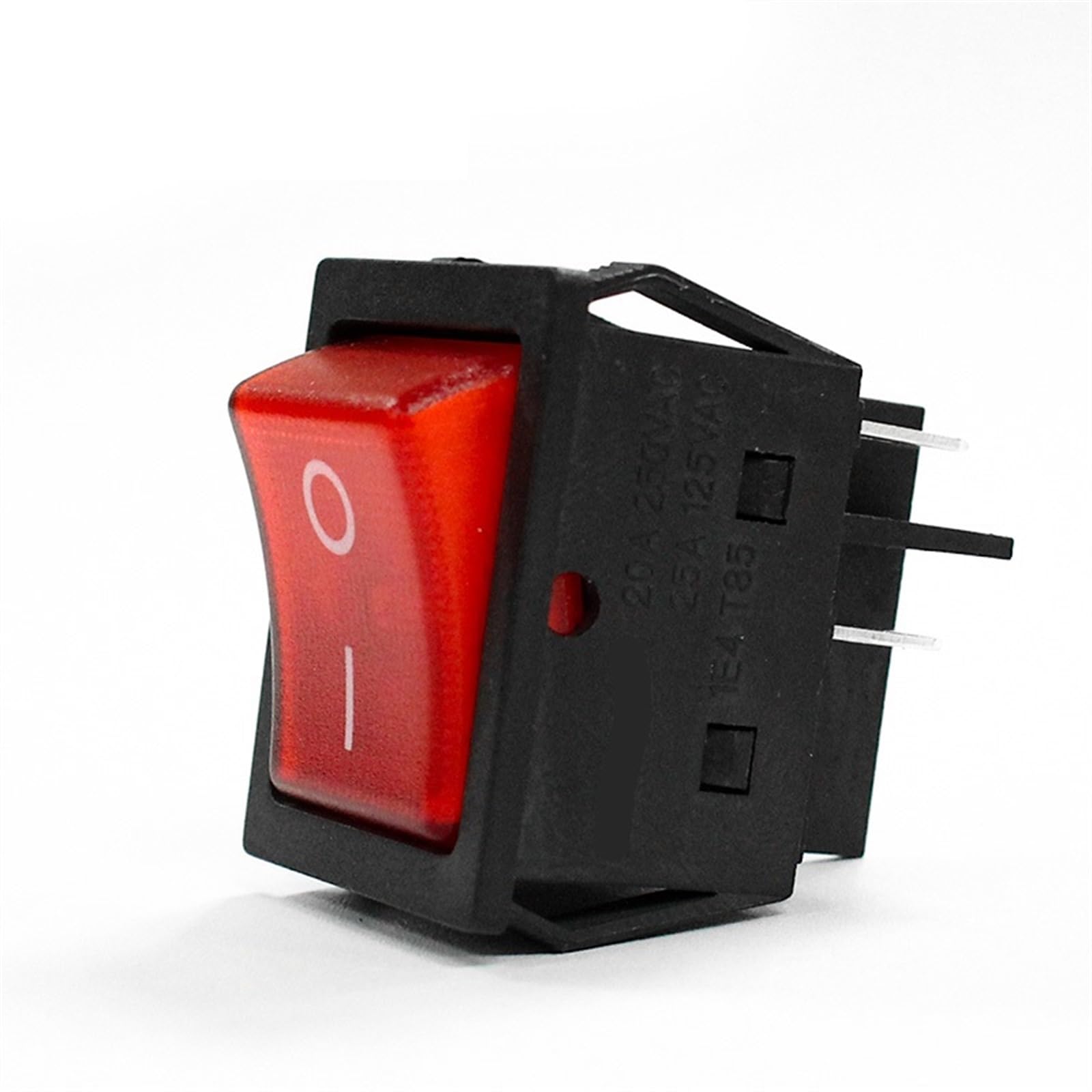 Interruptor basculante KCD4 2 posiciones 4 pines 30A 250V CA con luz piloto blanca para cuadros 6