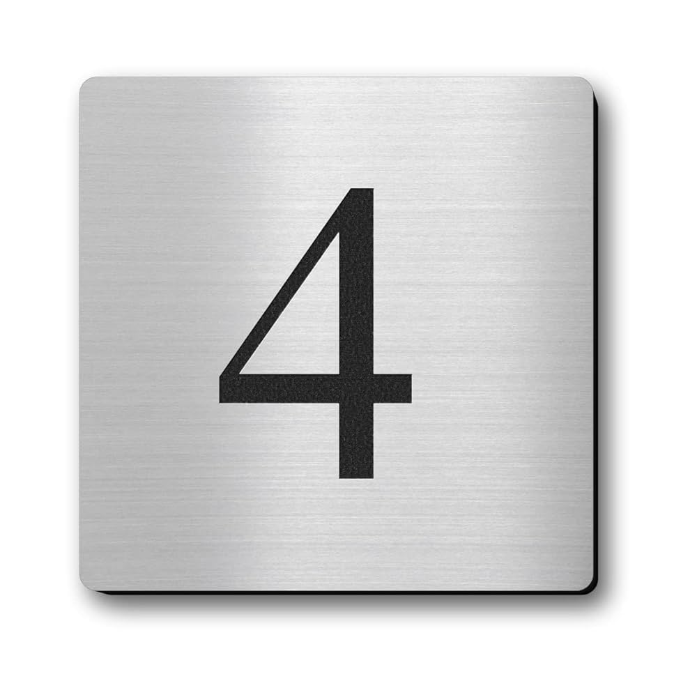 欠品一覧 Amazon.co.jp: かたちラボ 階数表示 プレート 4 数字 4階