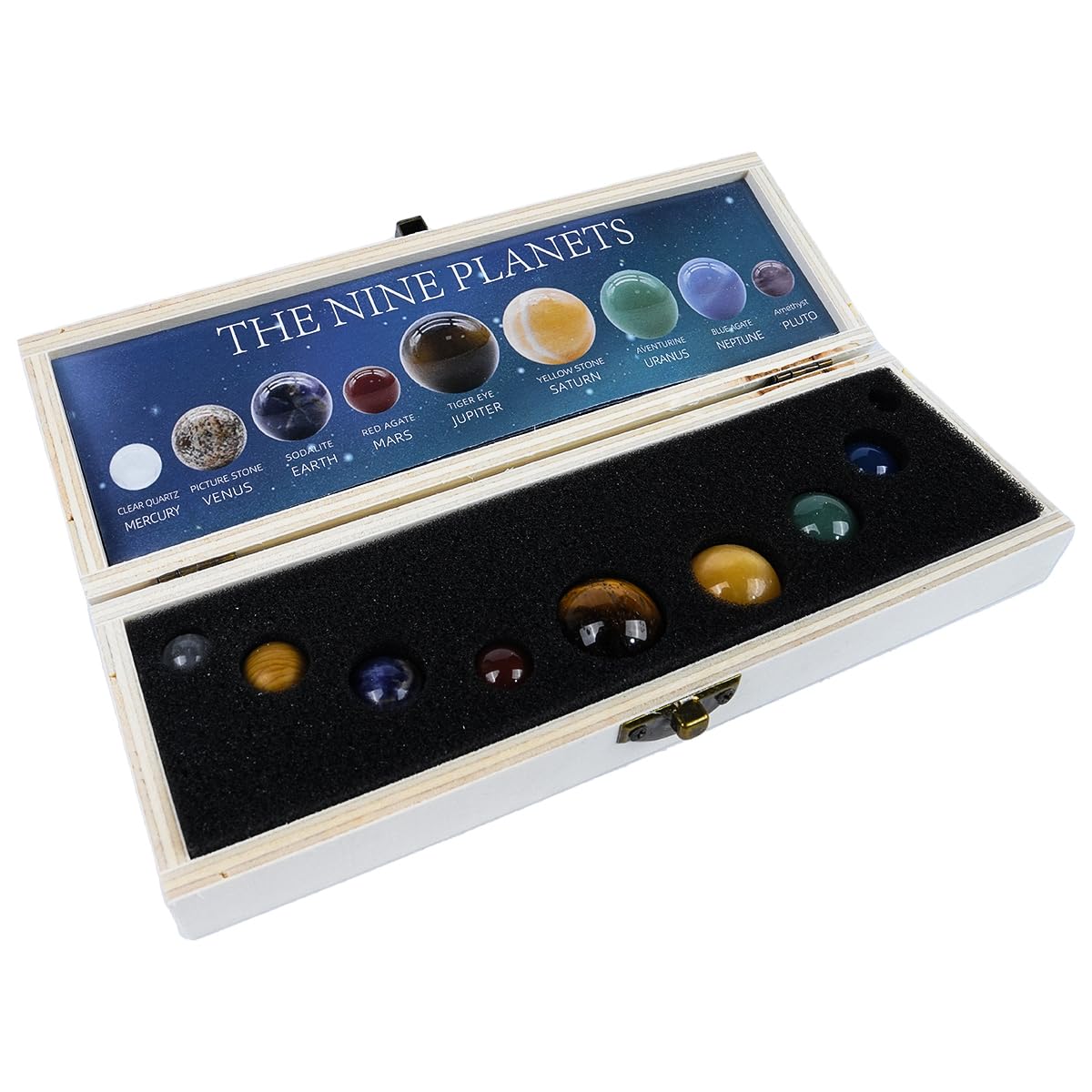 9 Planetas decoración Solar Juego de Bolas de Piedras Preciosas de Cristal caídas decoración de Escritorio Celestial y Regalo Creativo Impresionantes Cristales para el hogar o la Oficina