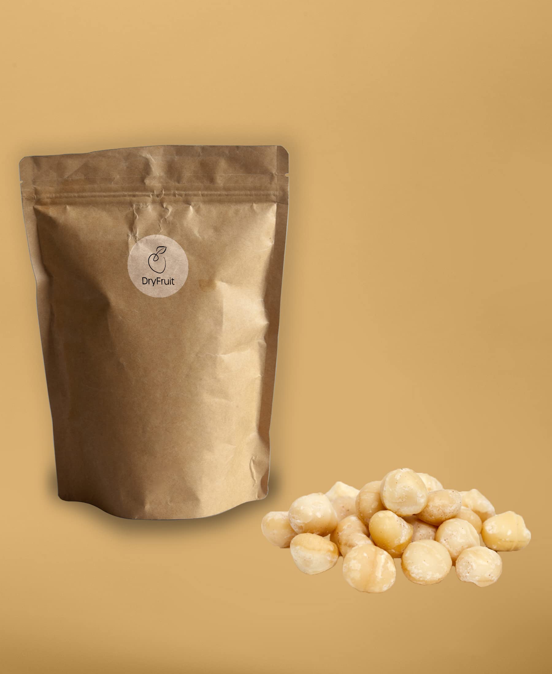 Dry-Fruit - Macadamia ganze Stücke 1Kg | naturbelassen und unbehandelt - ohne Salz, ungeröstet | ohne Zusätze | knackig und frisch | ideal als gesunder Snack | Macadamianüsse