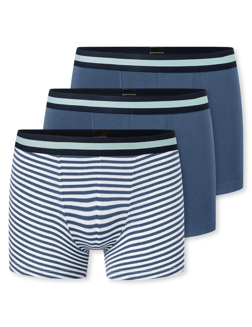 Schiesser Jungen 3 Pack Boxershorts - 95/5 Baumwolle - Größe 140 bis 176