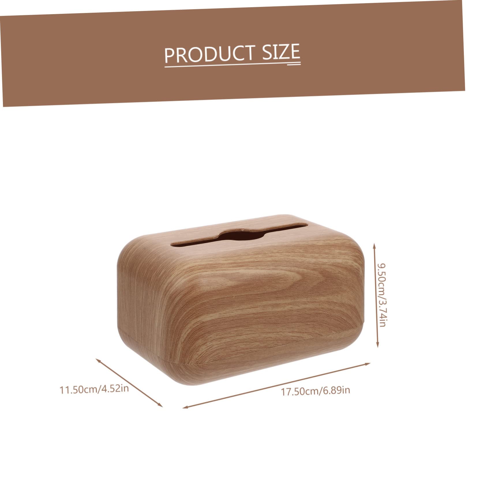 UTHCLO Elegant Simulated Wood Grain Tissue Box Abs Material Perfect for Living Room