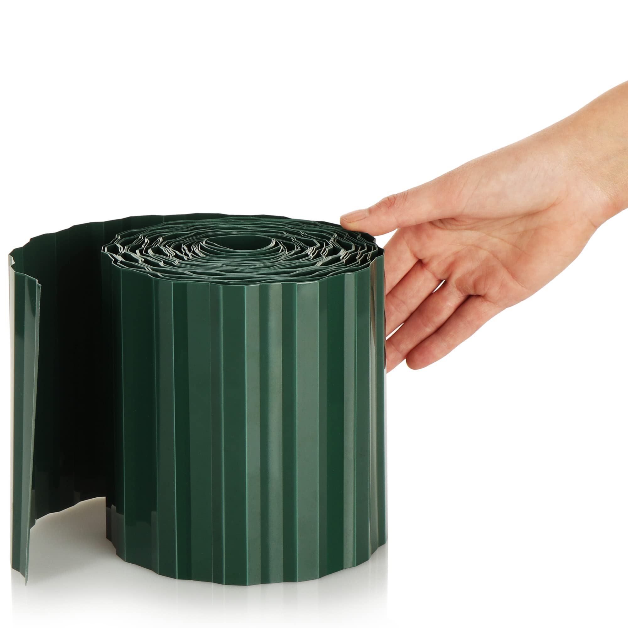 com-four® Plastikowe obrzeze trawnikowe - obrzeze rabatowe do trawników, rabat kwiatowych lub jako krawedz koszaca - dlugosc regulowana indywidualnie - 15 x 900 cm