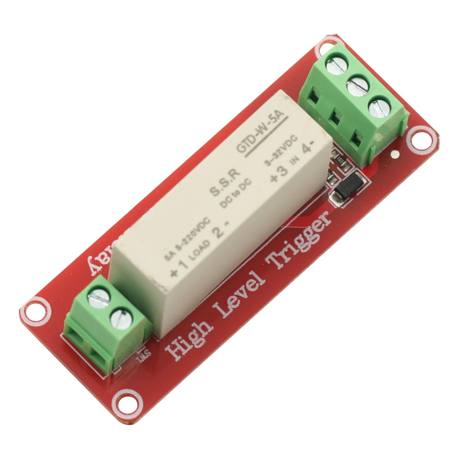 DC 5V 220V 5A 1 Channel SSR Solid State Relay Module High Low Level Trigger Switching Transistor Board,Solid State Relay 12V 24V 5V for Arduino