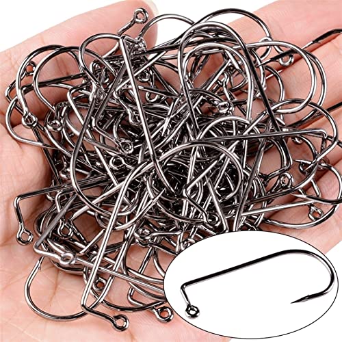 HNHYNSY Angelhaken 20 stücke Angelhaken Hoher Kohlenstoffstahl 90-Grad-Gewinde-Fliege, die Starke Draht-Fischhaken for… – Bild 7