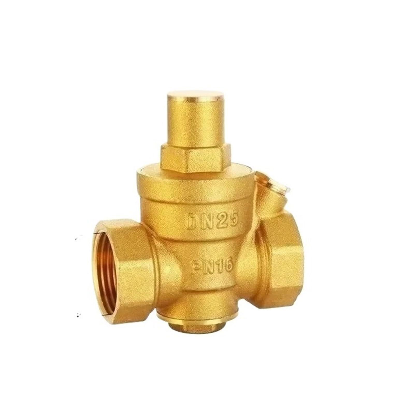 Generisch G 1/2 "3/4" 1 "2" Messing Wasserdruckminderer Aufrechterhaltungsventil DN15/DN20/DN25/DN32 Regler Einstellbares Überdruckventil Manometer(DN50,With Gauge)