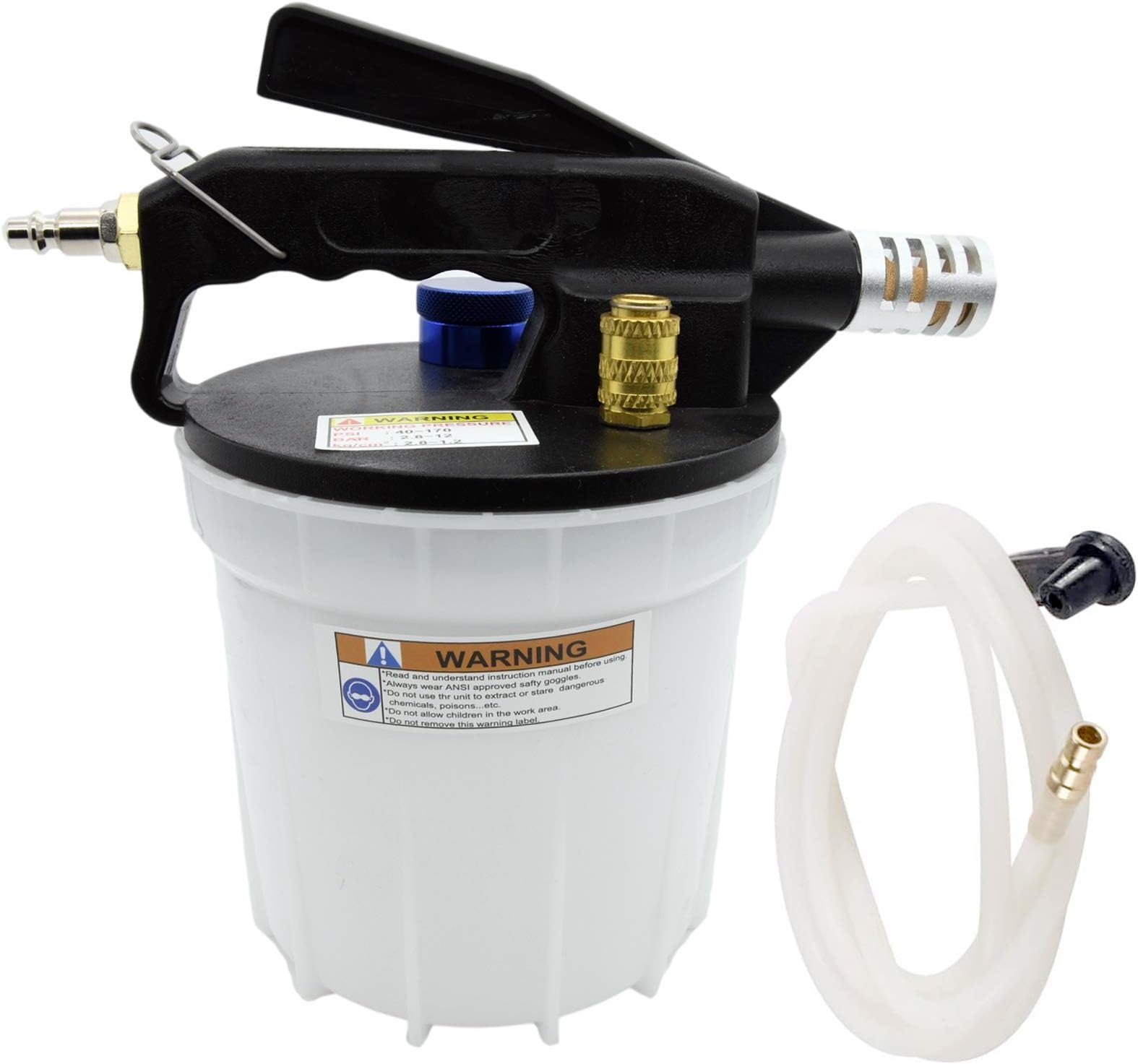 LIYYOO2L Vacuum Brake Bleeder Pneumatic Fluid Extractor Tool Kit with 49 ft Long Silicon Bleeding Hose, for Automotive Car Truck Motorcycle and ABS Brake Systems