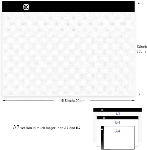 Miniatura 7 de SevenFish Accesorios de pintura de diamantes, almohadilla de luz A3S, tablero de luz mejorado, alto brillo, sin puntos negros, caja de luz de arte