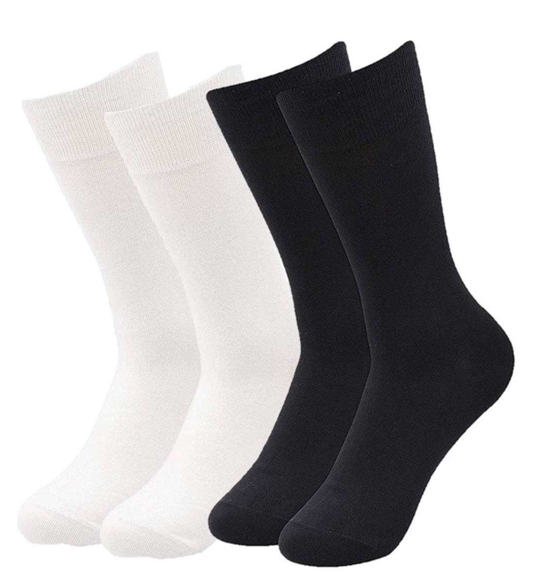 Mens Formal Cotton Socks White and Black Color pack of 4 free size-image-49