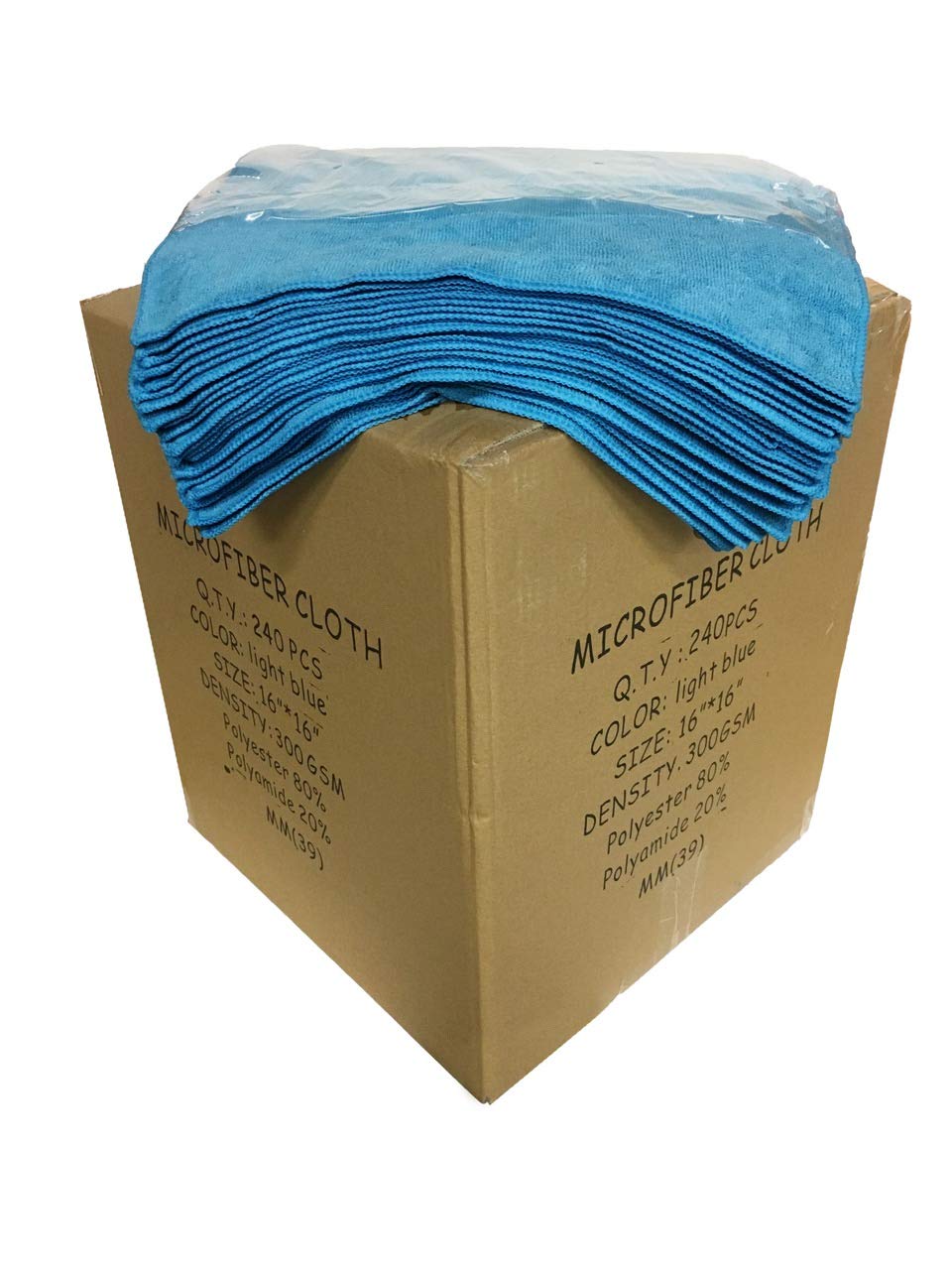 240 Pack Microfiber Cleaning Cloth 16x16 Detailing Polishing No-Scratch 300GSM Towel