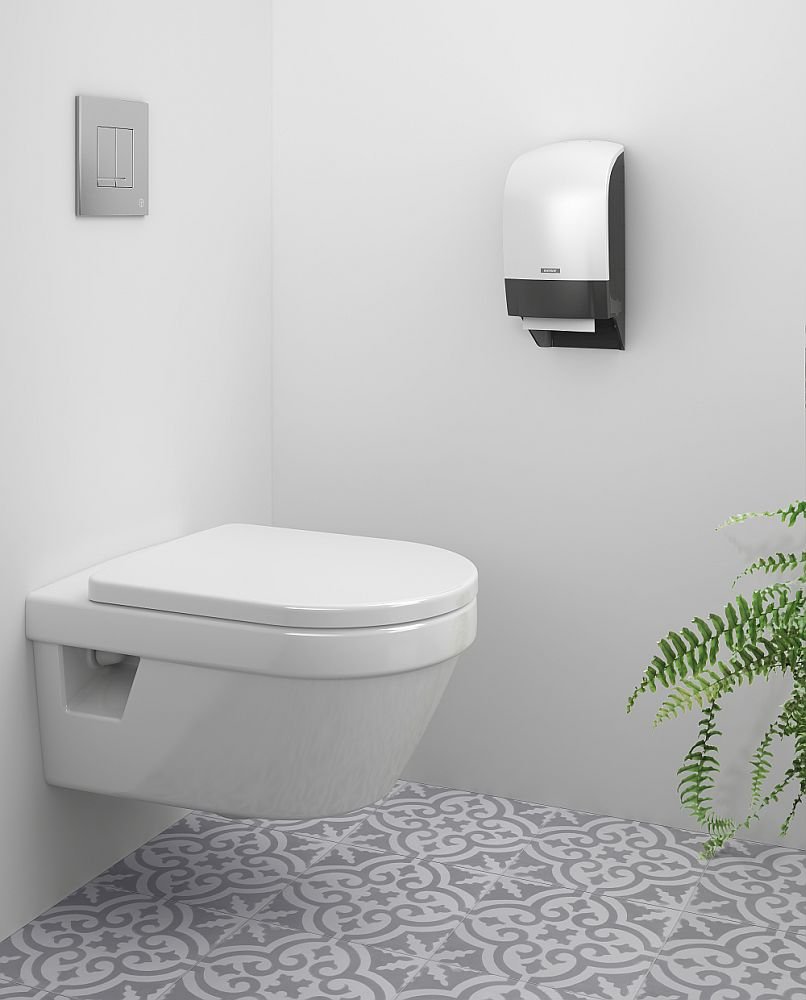 Katrin 104582 Inclusive System Toilettenspender, 2 Rollen, Weiß