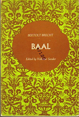 Baal (Blaisdell Books in the Modern Languages) ... B0013RUH5W Book Cover