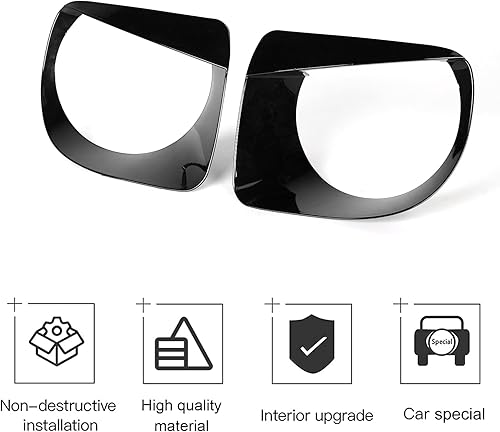 Miniatura 4 de CheroCar Cubierta para faro delantero, biseles de faros delanteros, anillo para Jeep Renegade 2019-2021, naranja..