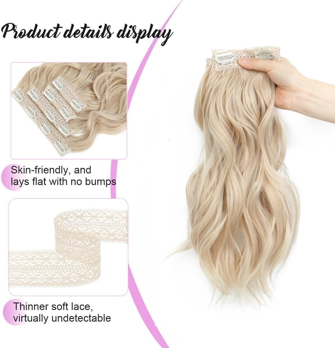FINE PLUS Hair Extensions Clip in - Image 4