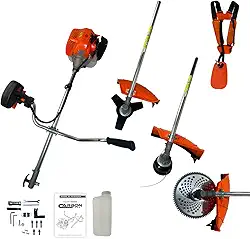 Roçadeira Bipartida Gasolina 52cc 2,5HP Profissional Lateral com Disco 80 Dentes Carbon Fak