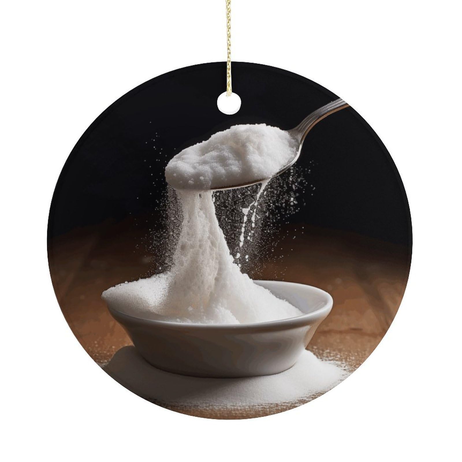 Adfgyerh Women's Style Sugar And Spoon Hanging Ceramic Ornaments, Christmas Tree Decorations, Funny Home Decor Gifts For Sisters & Work Best Friends