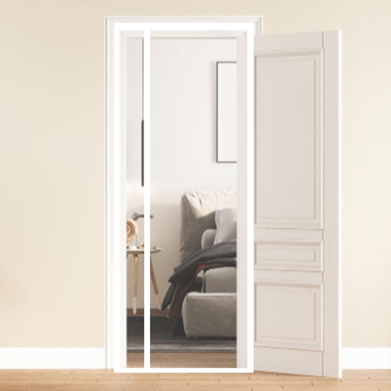 Rideau de porte moustiquaire thermique transparent plastique robuste 200x240