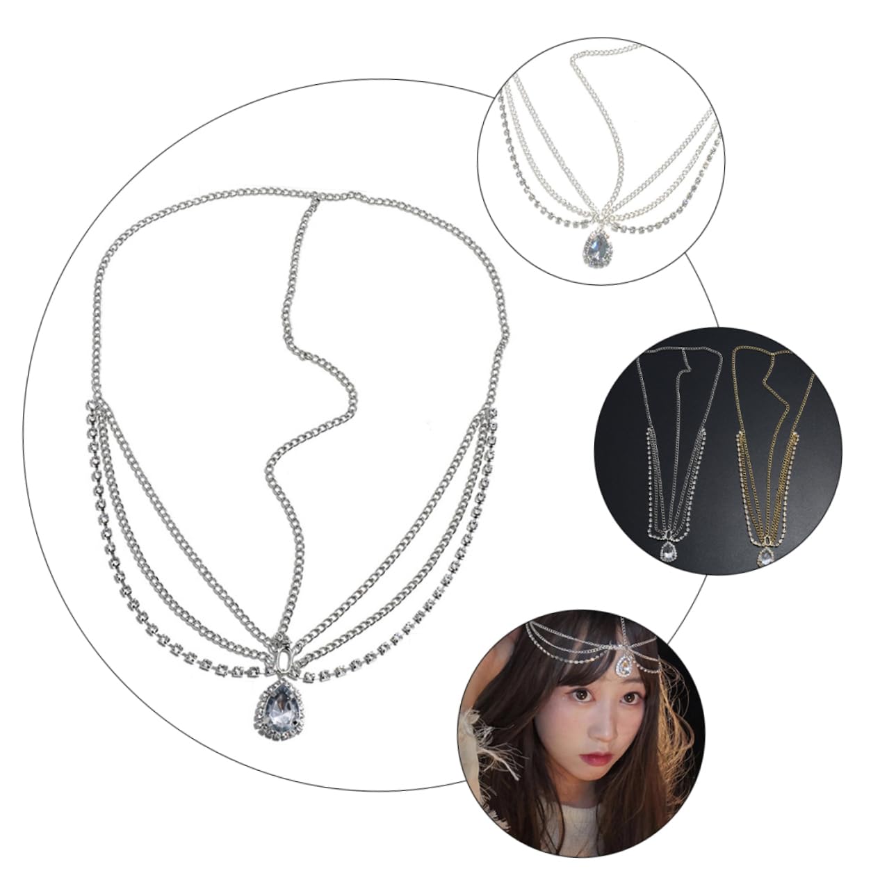 FOMIYES Lot De 3 Bijoux De Cheveux Scintillants Pour Femmes Pour Halloween Festivals 4 Pièces X 3