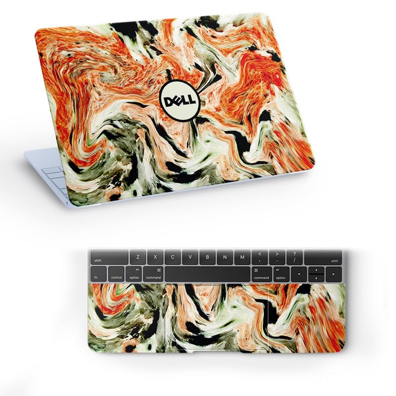 Image of Galaxsia DL228 Top+Wrist Pad Vinyl Laptop Skin /Sticker /Cover for 15 to 15.6 Inches Laptops Laminated-Removable-HD Quality Compatible for Dell-(15x10 Inches)