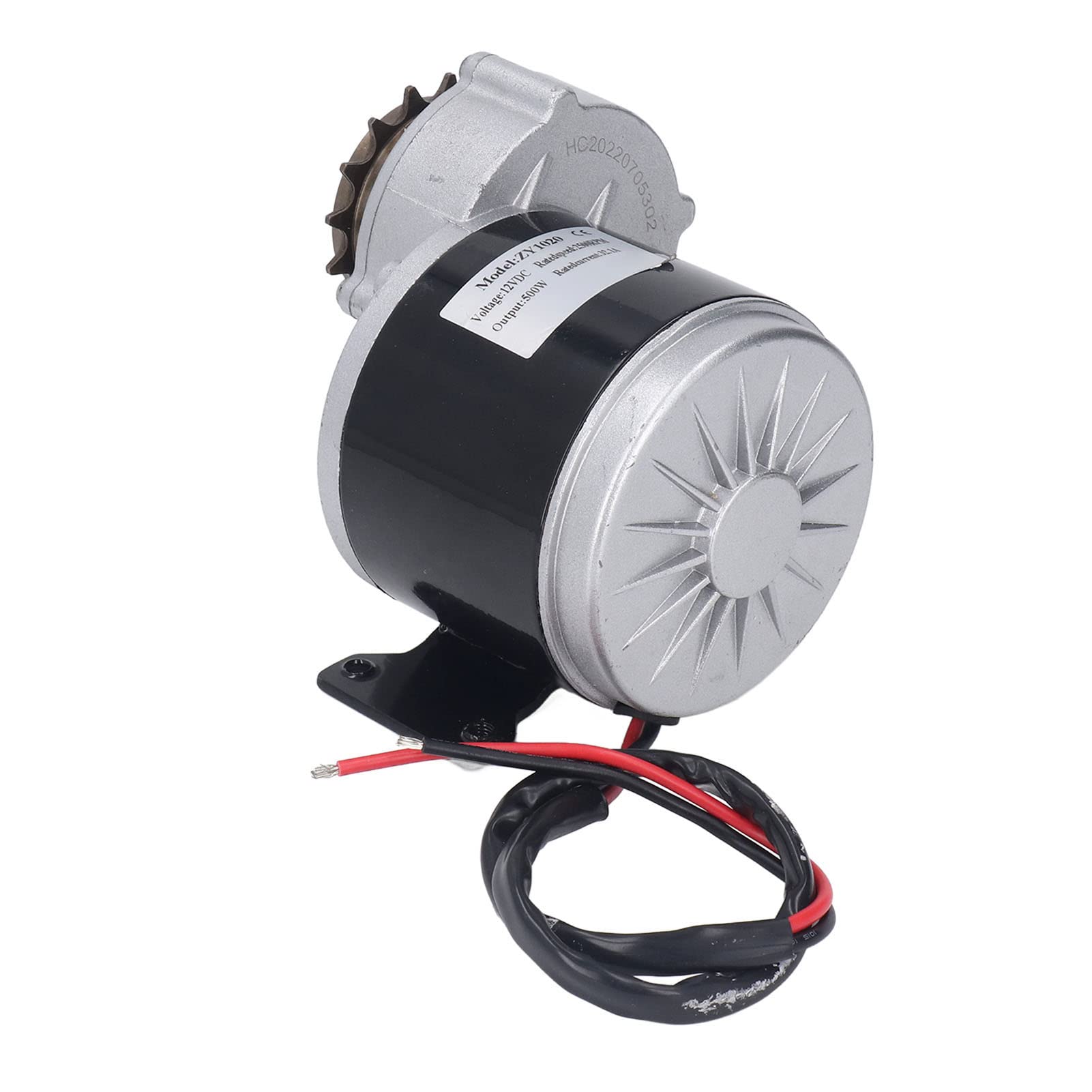 Motore spazzolato 16 denti ingranaggio ruota dentata motore elettrico bobina di rame alta torsione DC12V 500W 2500 giri/min per bici elettrica ciclomotore ATV lega di alluminio