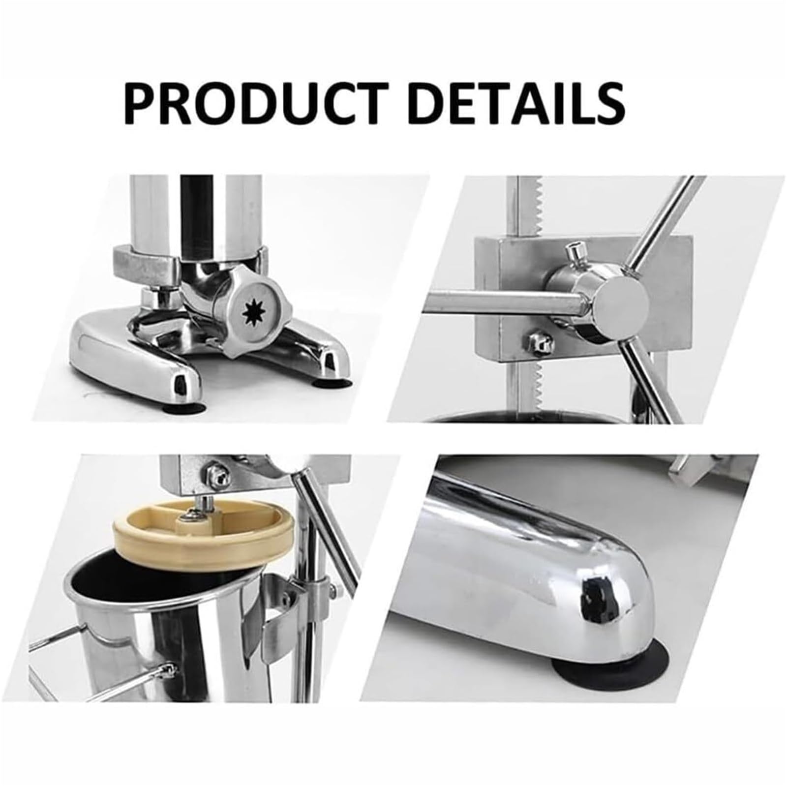 Máquina comercial para rellenar churros Churrera manual de acero inoxidable Con 5 moldes Equipo para hacer donas de frutas españolas(2L)
