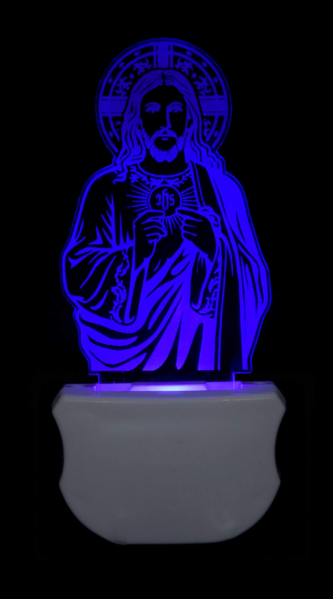 G Gojeeva The Jesus 3D Illusion Night Lamp Comes with 7 Multicolor and 3D Illusion Design Suitable for Room,Drawing Room,Lobby