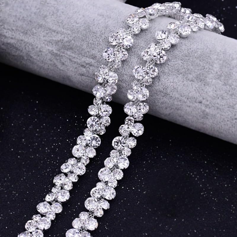 Bridal Rhinestones Belt Handmade Crystal Belts Thin Evening Dress Accessories for Wedding Dress Bridesmaid Flower Gril3