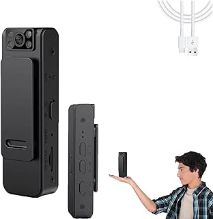 Yagerod 2023 New HD 1080P Noise Reduction Camera, 180° Rotatable Lens, Portable Wearable Video Recorder, Body Cameras with Audio and Video Recording, Convenient Back Clip Night Vision Recorder (B)