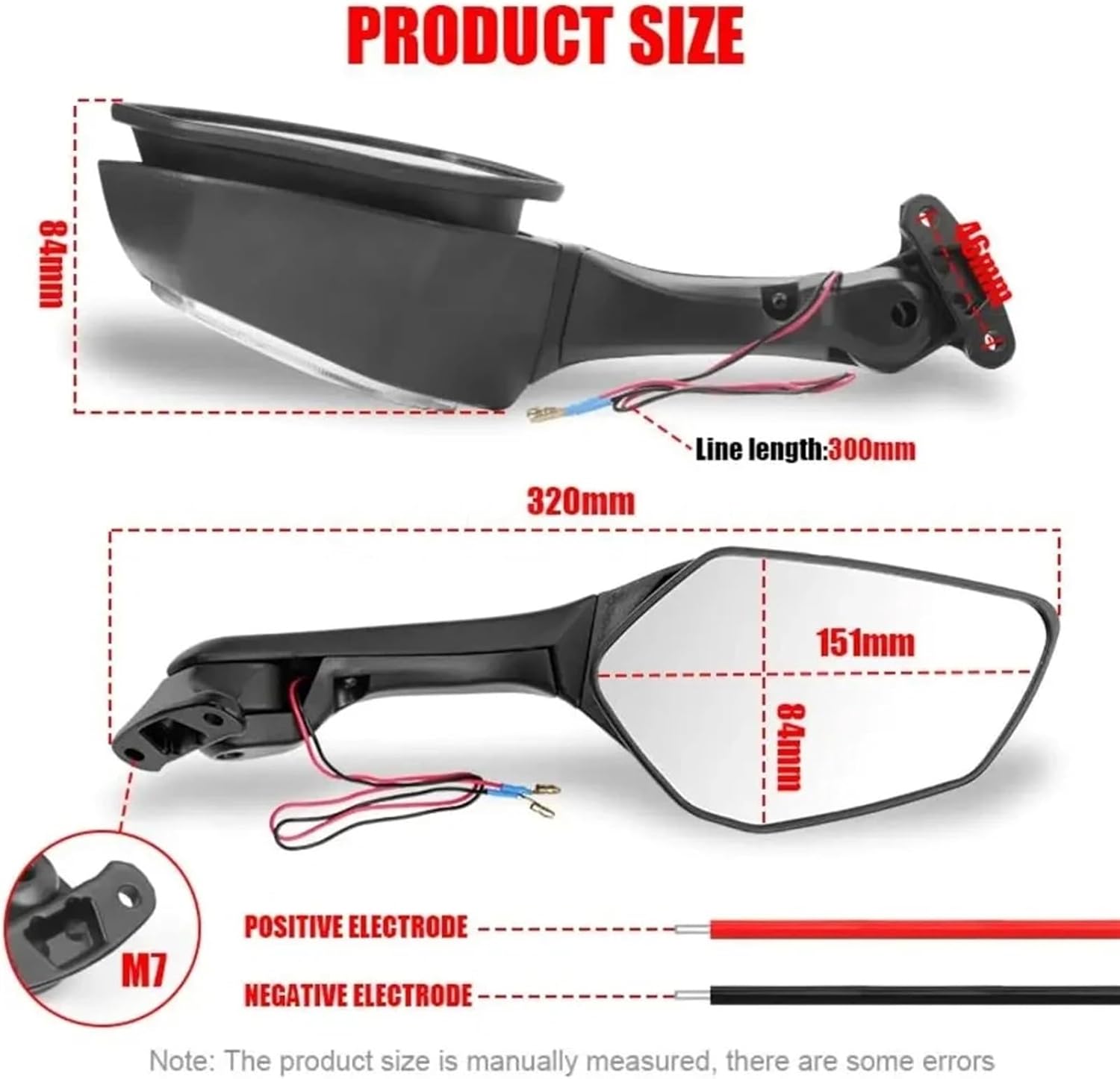 バイク ウインカーミラー ミラー アメリカン オートバイ用バックミラー