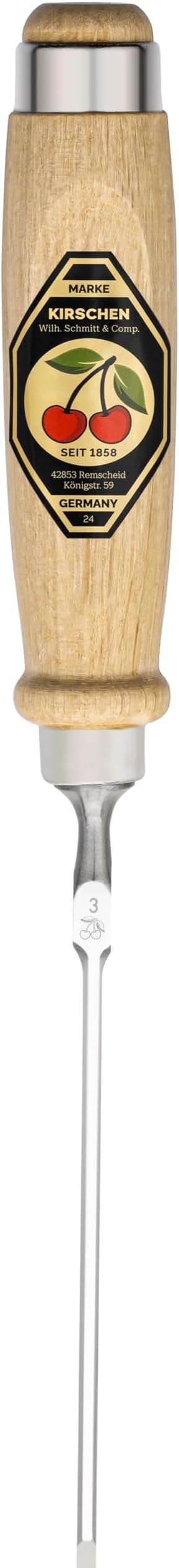 1001003 Firmer Chisel with Horn Beam Handle, Beige/Silver, 3 mm