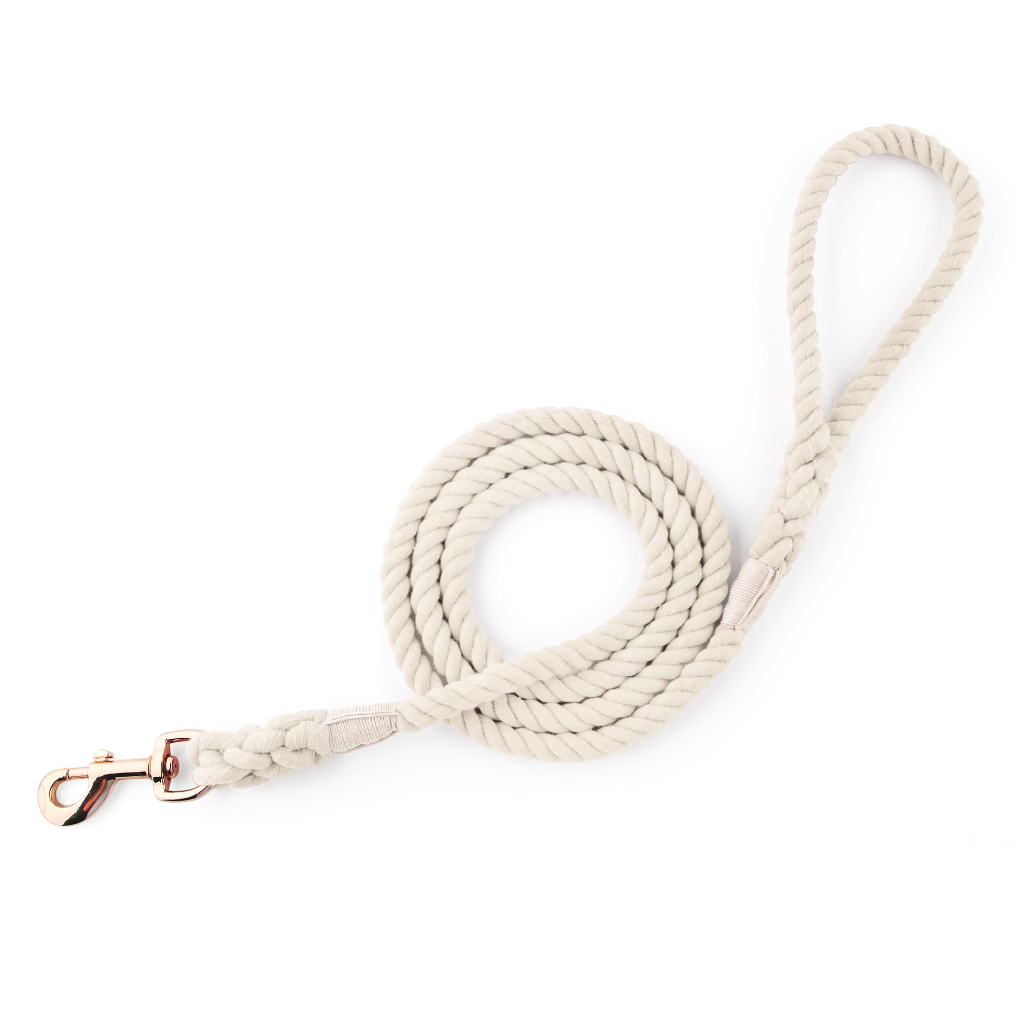 Snootiful Hound Cotton Rope Dog Lead - 150cm - Bright Colours - 100% Cotton (White) - Image 2