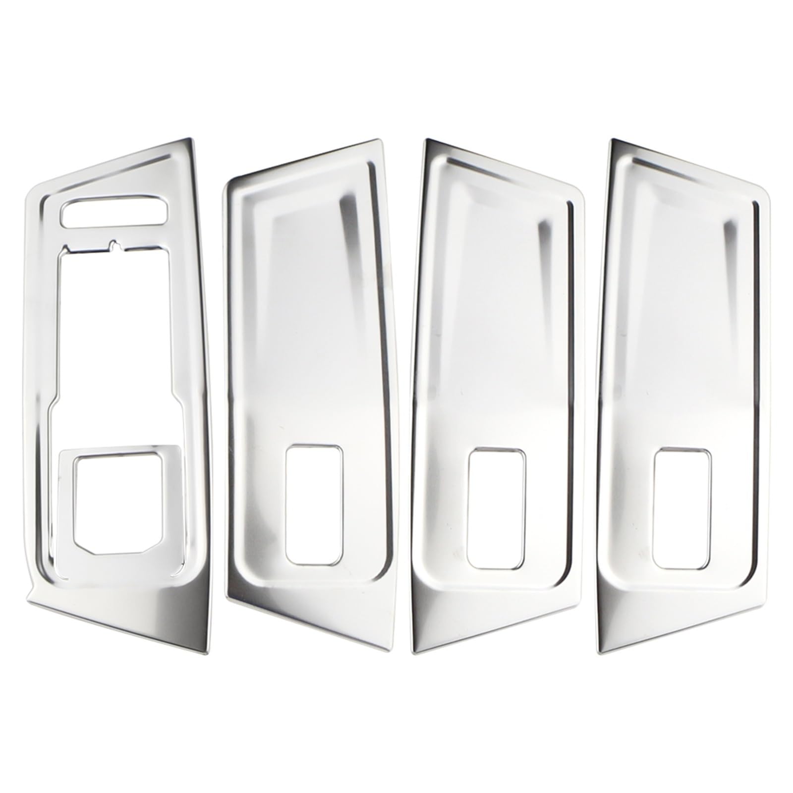 Accessoires Tuning Intérieur VW T-Roc – Autocollants Acier Inox Pour Boutons Lève-vitre, 4 Pièces, 2018-2022 - 2