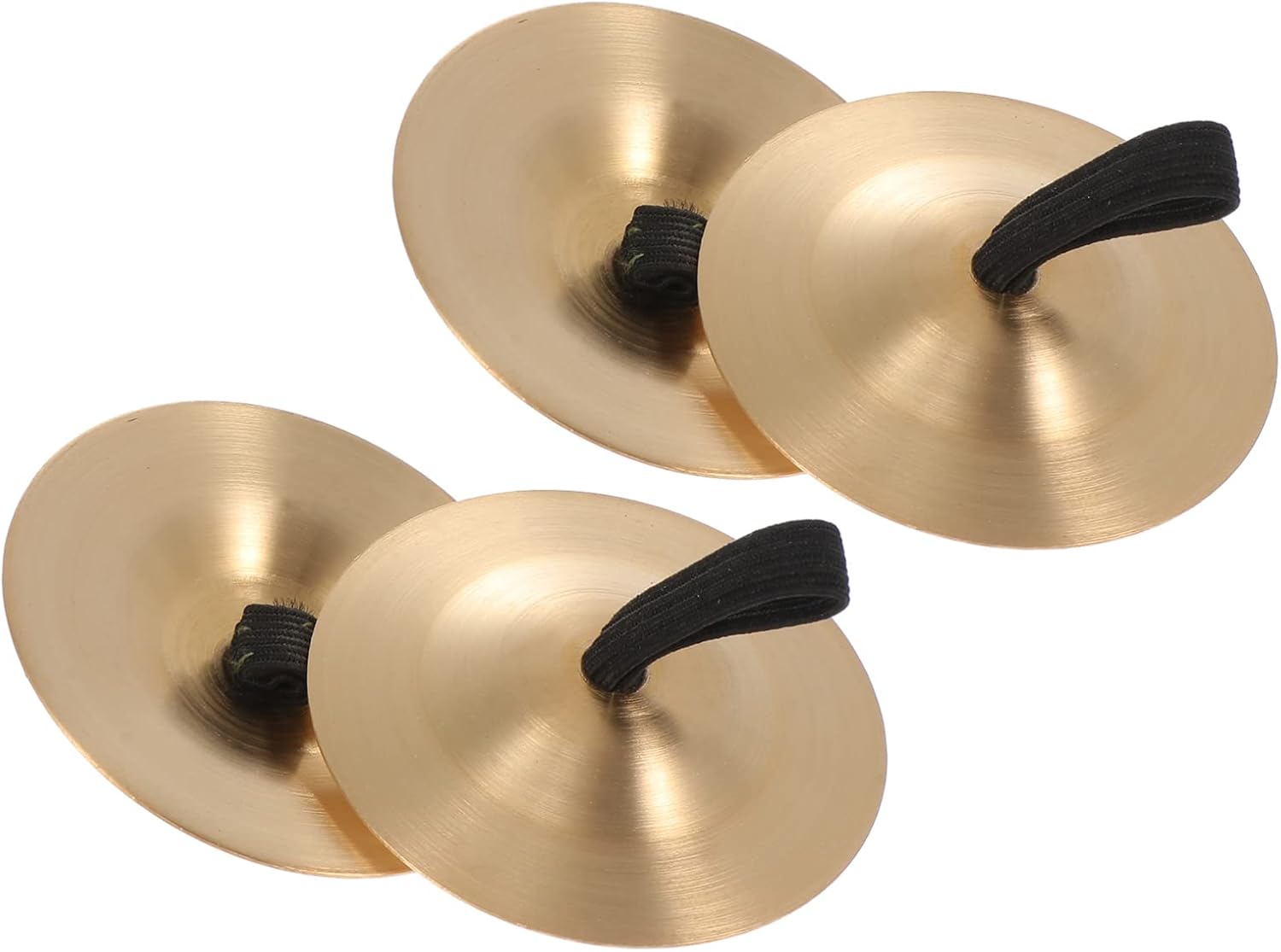 Vaguelly 2 Pairs Finger Cymbals, Copper Mini Hand Cymbal Belly Dance