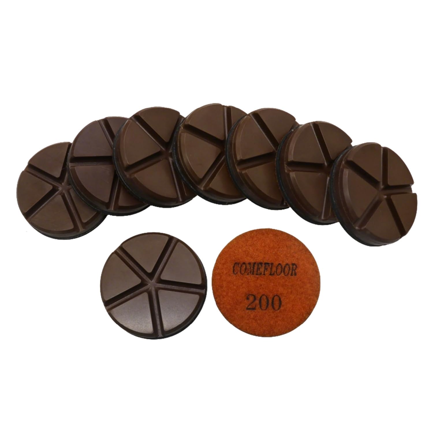 3 Inch Diamond Copper Bond Grinding Discs, Concrete Floor Polishing Pucks, 9 PCS for Ride-On & Walk-Behind Floor Grinders, 200 Grit