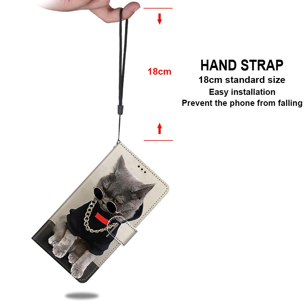 Custodia A Libro Per Xiaomi Redmi Note 13 5G - Pelle PU, Motivo Gatto, Magnetica