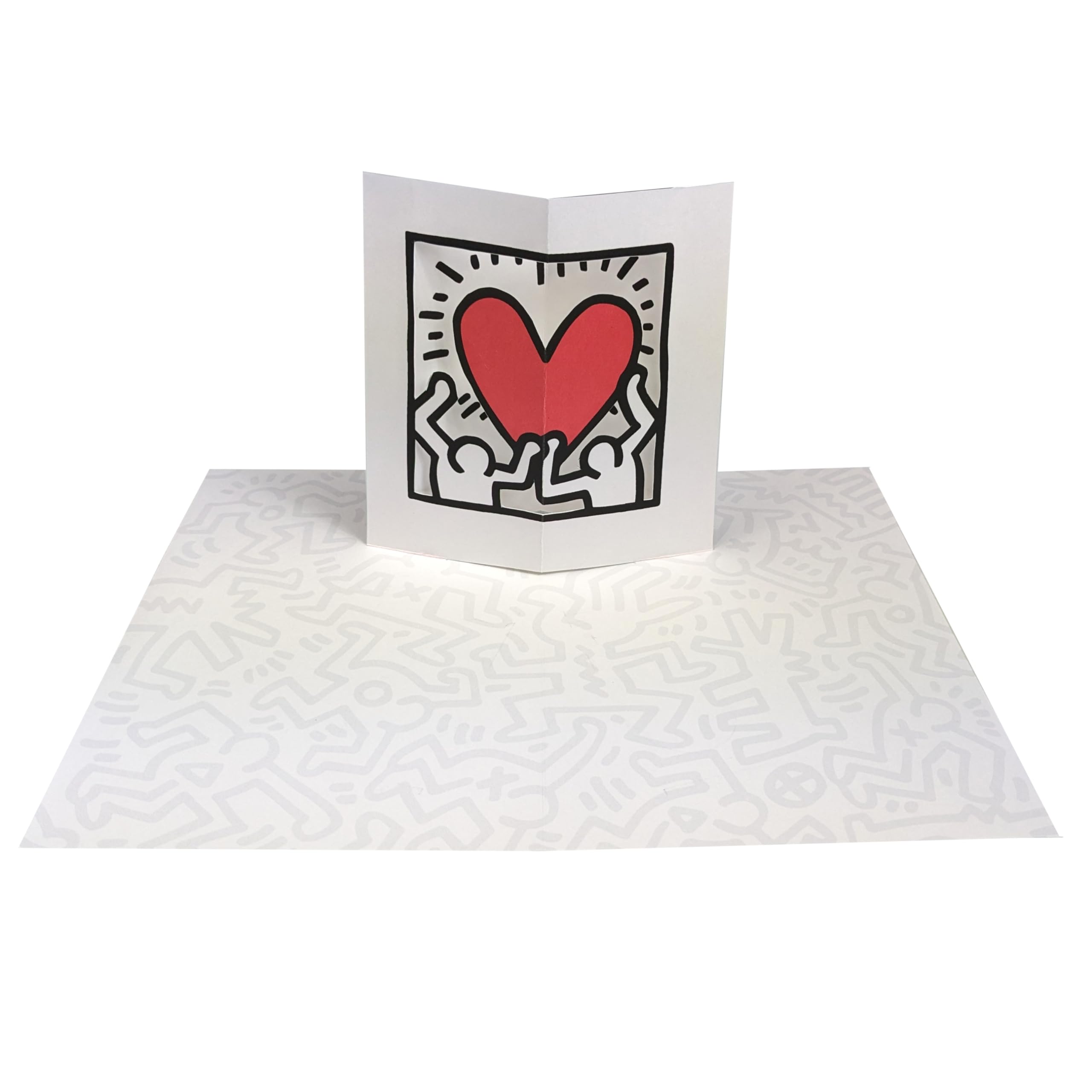 Keith Haring Love Pop Up Greeting Card, Fun 3D Greeting Card, Pop Art Card, Greeting Cards for Wife or Husband