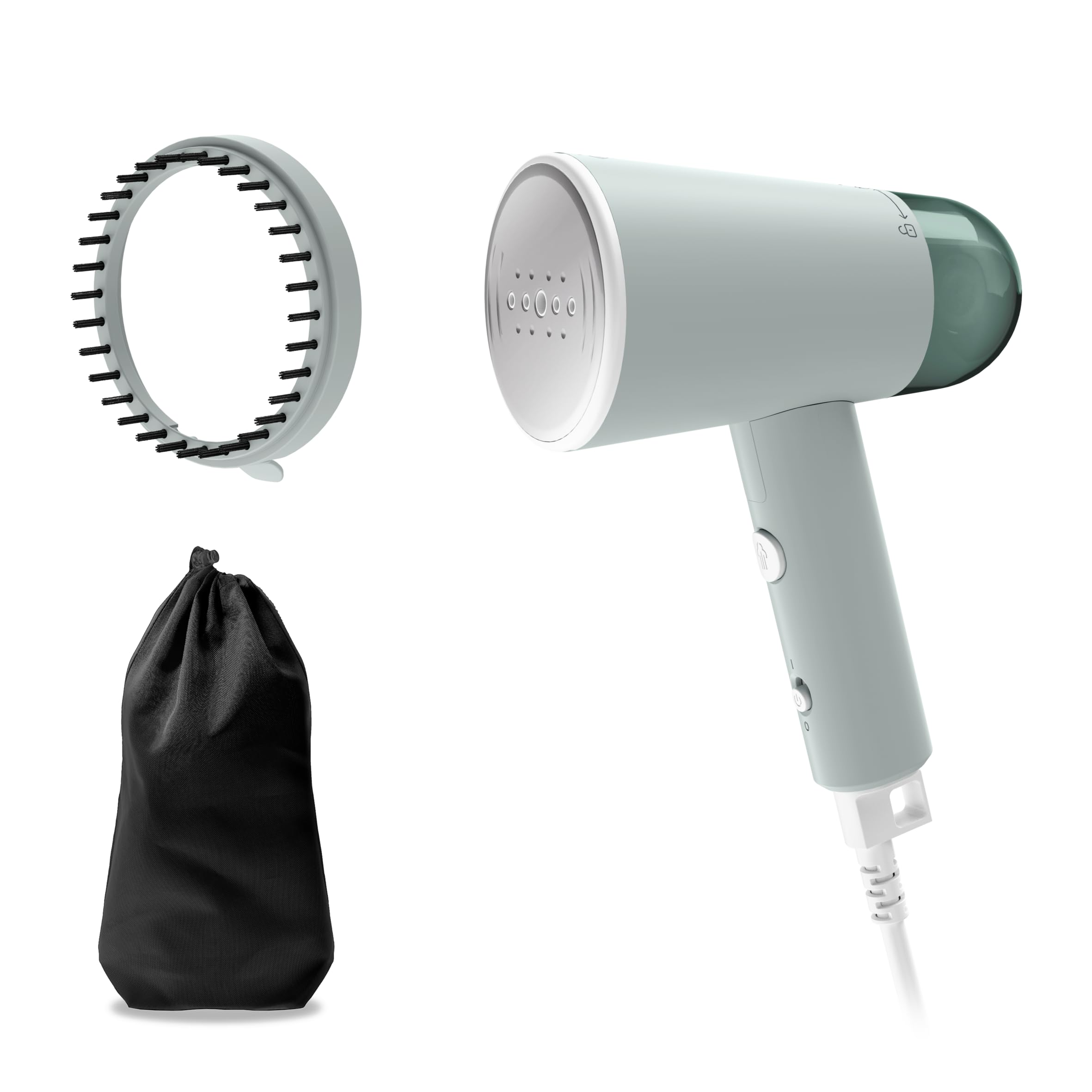 Tefal Origin Travel DT1034 Brosse vapeur pliable 1200 W, prête à l'emploi en 25 secondes, 20 g/min, vapeur de voyage, réservoir d'eau 70 ml, vapeur incluse, accessoires inclus