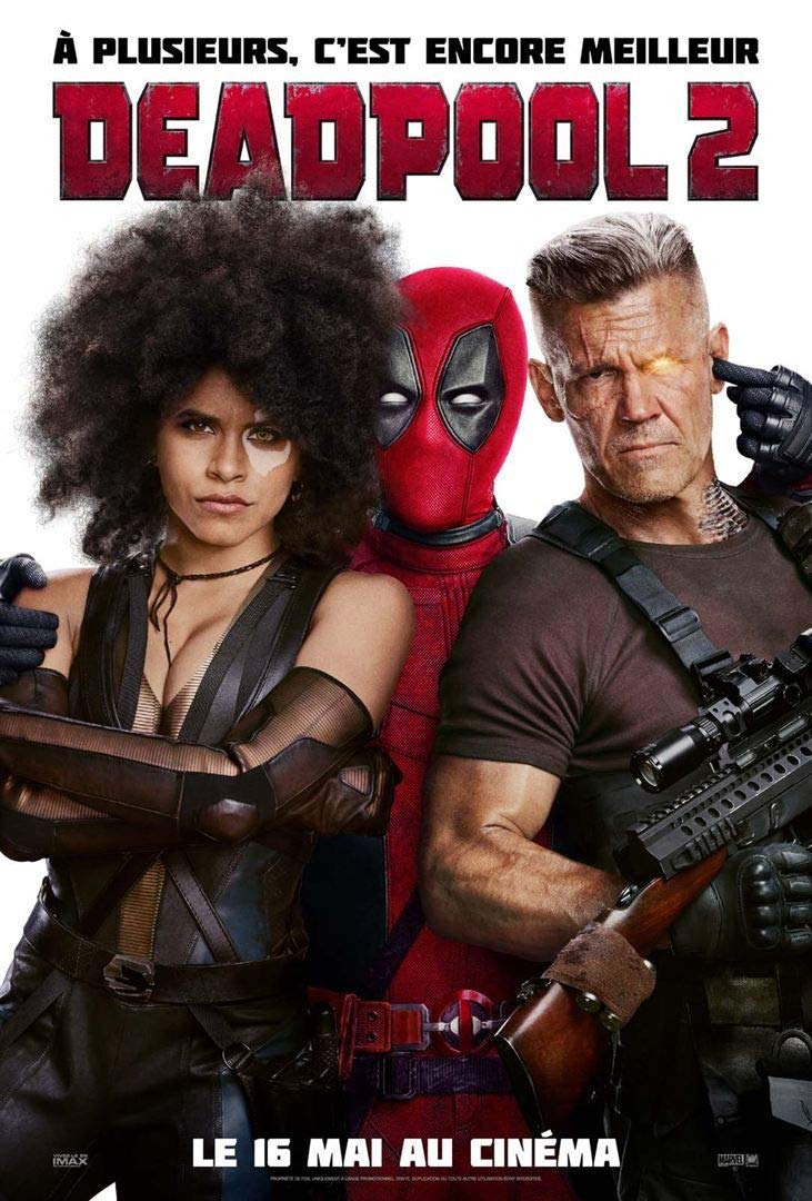 Poster Deadpool 2 Marvel 120x160 cm idée cadeau géante pour fan de Ryan Reynolds