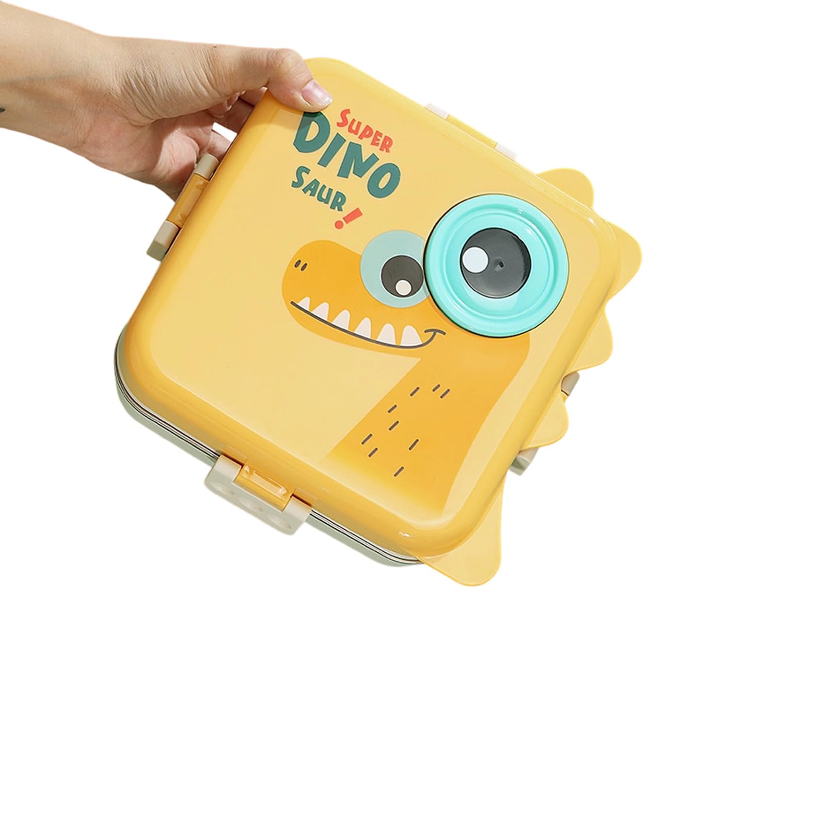Contenitore sigillato a 3 livelli in acciaio inox Bentos a tema cartone animato a prova di perdite Lunchbox per adulti studenti contenitore per il pranzo in PP